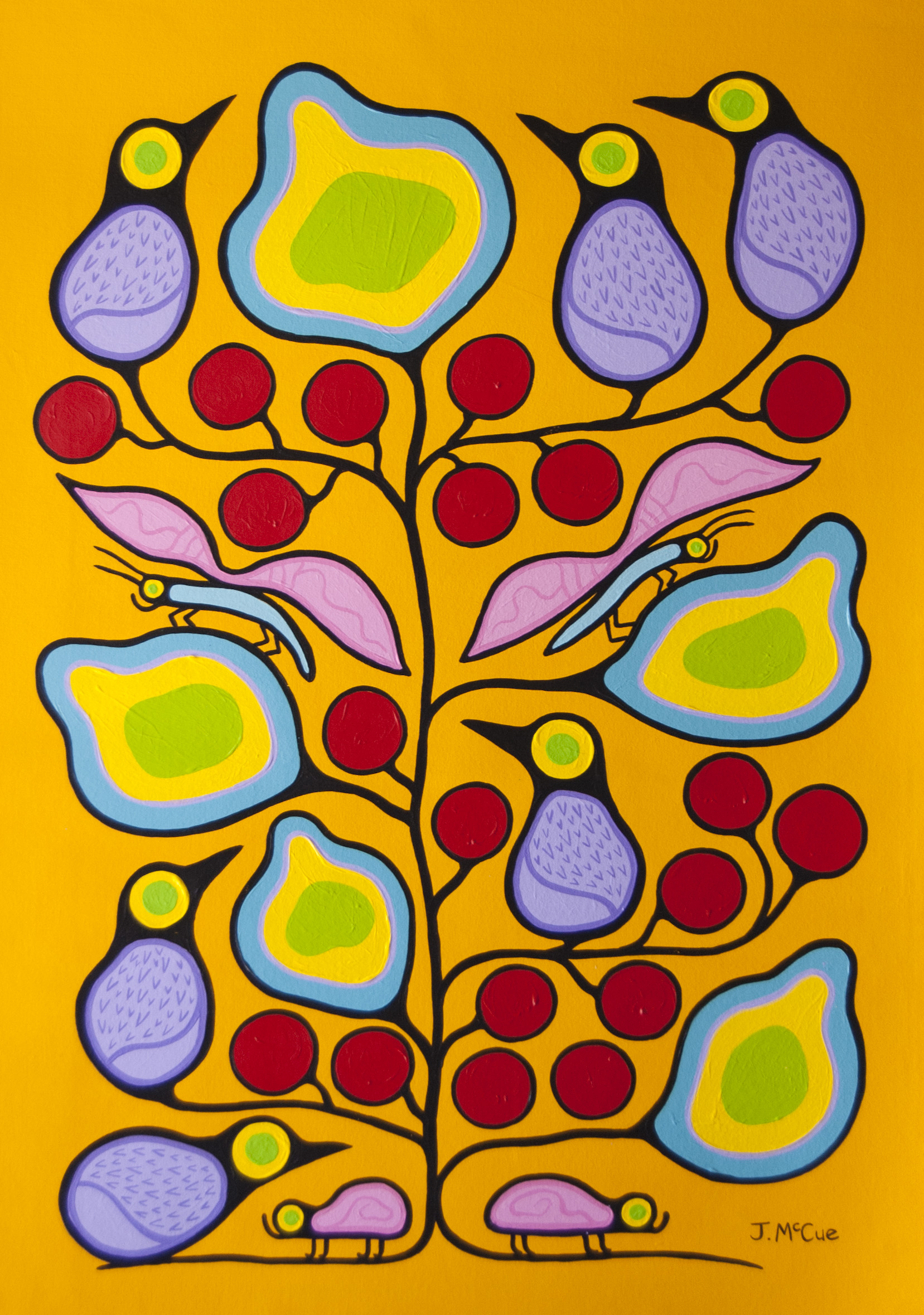 “Meadow Creatures 1” Acrylic on canvas 48” x 36”